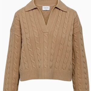 Aritzia Sunday Best Lottie Sweater in Gold Camel